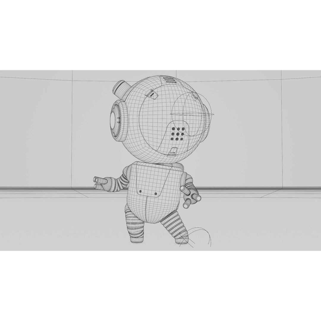 Toon Bot Echo 3D Model – Rigged Sci-Fi Character, Blender & FBX