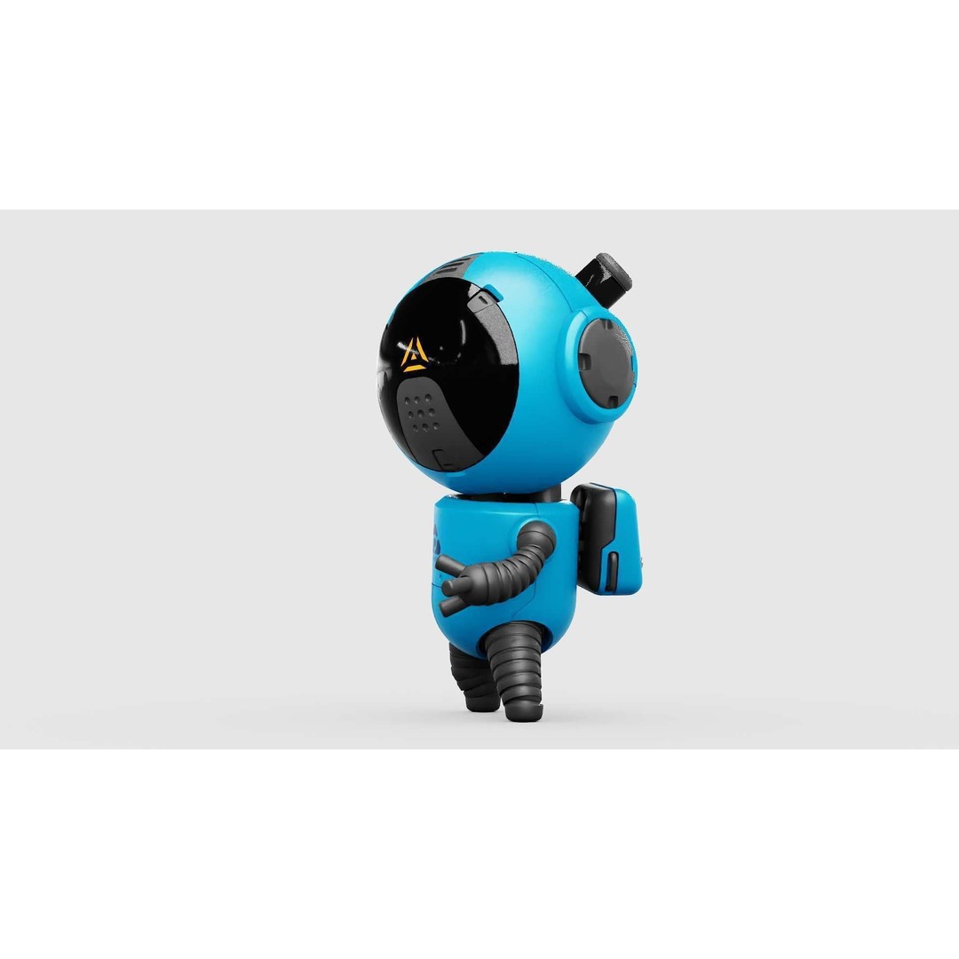 Toon Bot Echo 3D Model – Rigged Sci-Fi Character, Blender & FBX - View 15