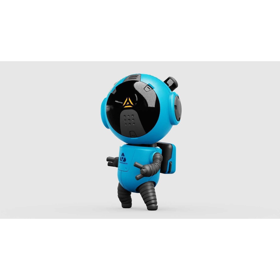 Toon Bot Echo 3D Model – Rigged Sci-Fi Character, Blender & FBX - View 16