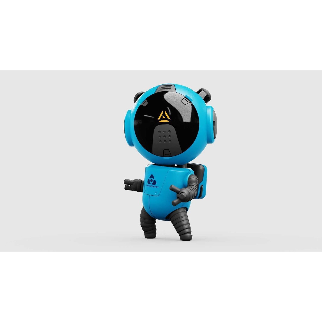 Toon Bot Echo 3D Model – Rigged Sci-Fi Character, Blender & FBX - View 17