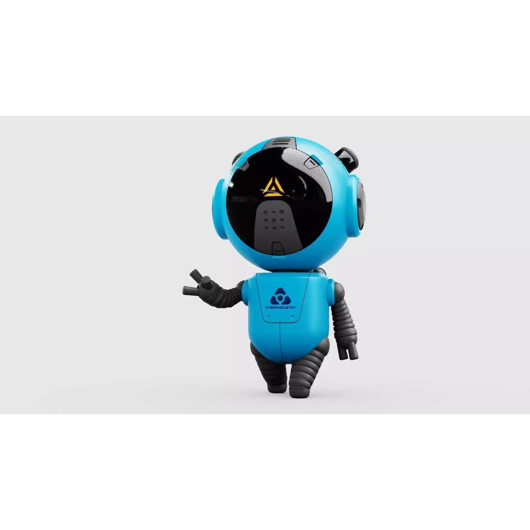 Toon Bot Echo 3D Model – Rigged Sci-Fi Character, Blender & FBX - View 2