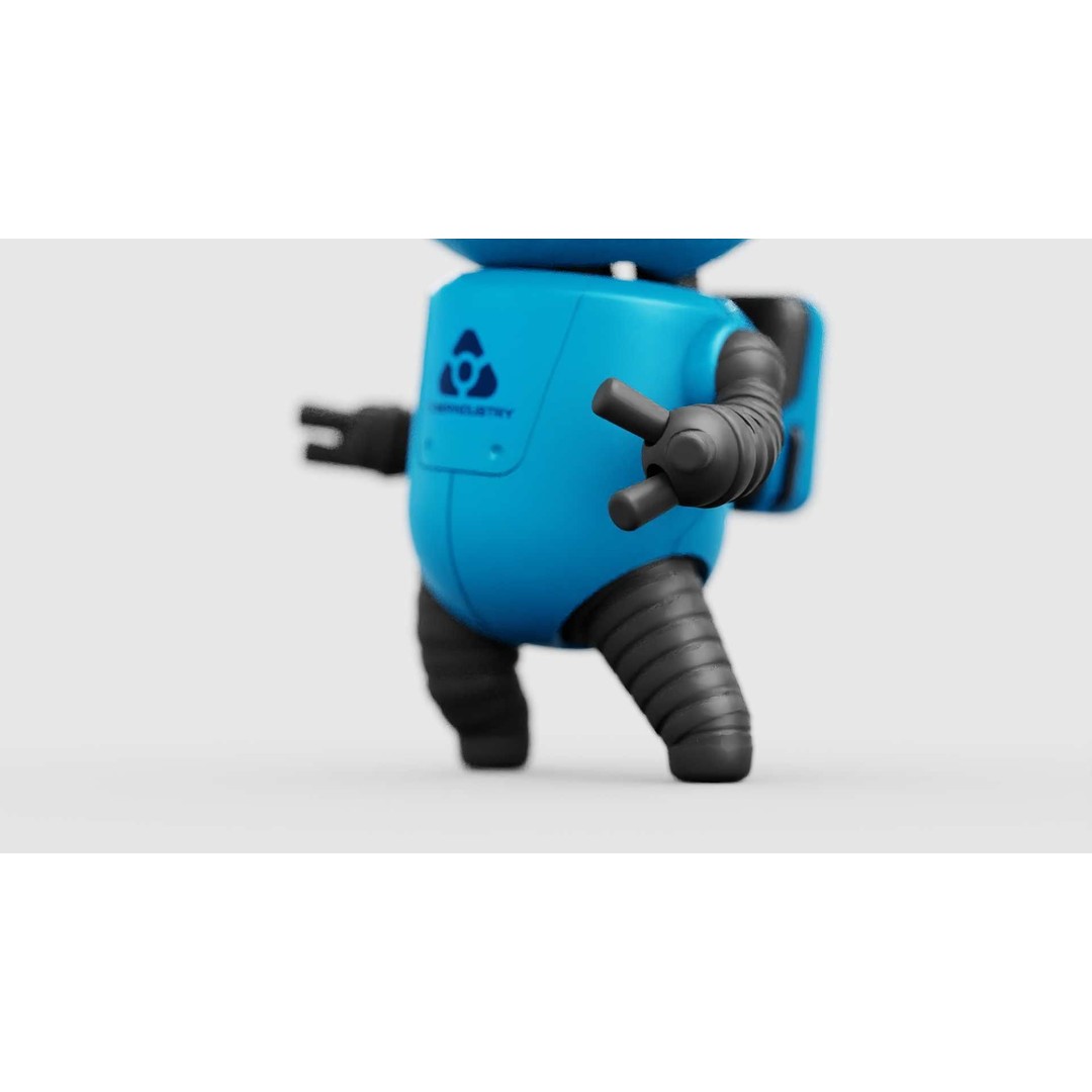 Toon Bot Echo 3D Model – Rigged Sci-Fi Character, Blender & FBX - View 22