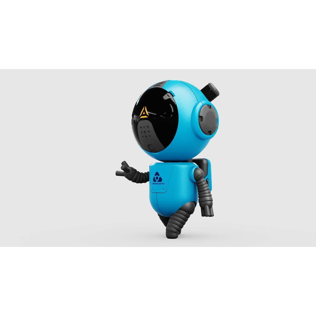 Toon Bot Echo 3D Model – Rigged Sci-Fi Character, Blender & FBX - View 23