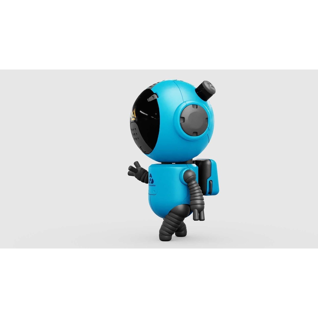 Toon Bot Echo 3D Model – Rigged Sci-Fi Character, Blender & FBX - View 24