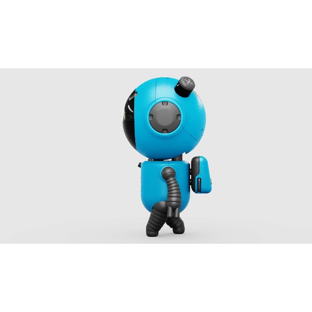 Toon Bot Echo 3D Model – Rigged Sci-Fi Character, Blender & FBX - View 25