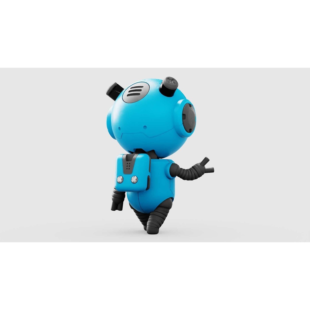 Toon Bot Echo 3D Model – Rigged Sci-Fi Character, Blender & FBX - View 28