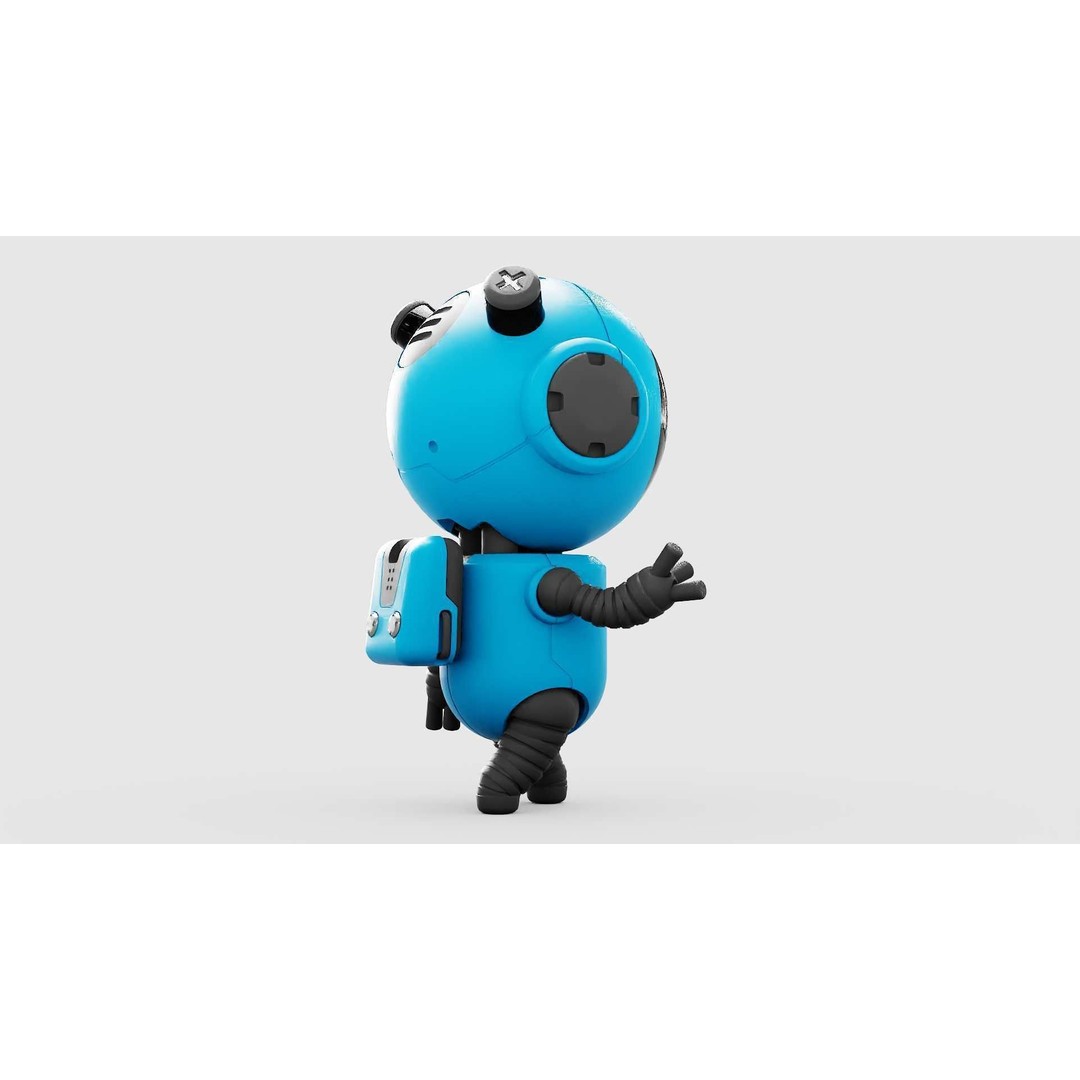 Toon Bot Echo 3D Model – Rigged Sci-Fi Character, Blender & FBX - View 29