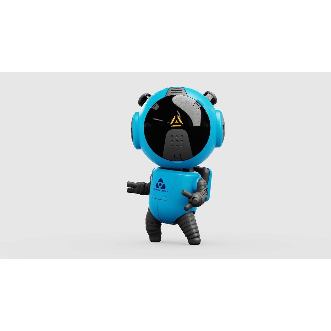 Toon Bot Echo 3D Model – Rigged Sci-Fi Character, Blender & FBX - View 3