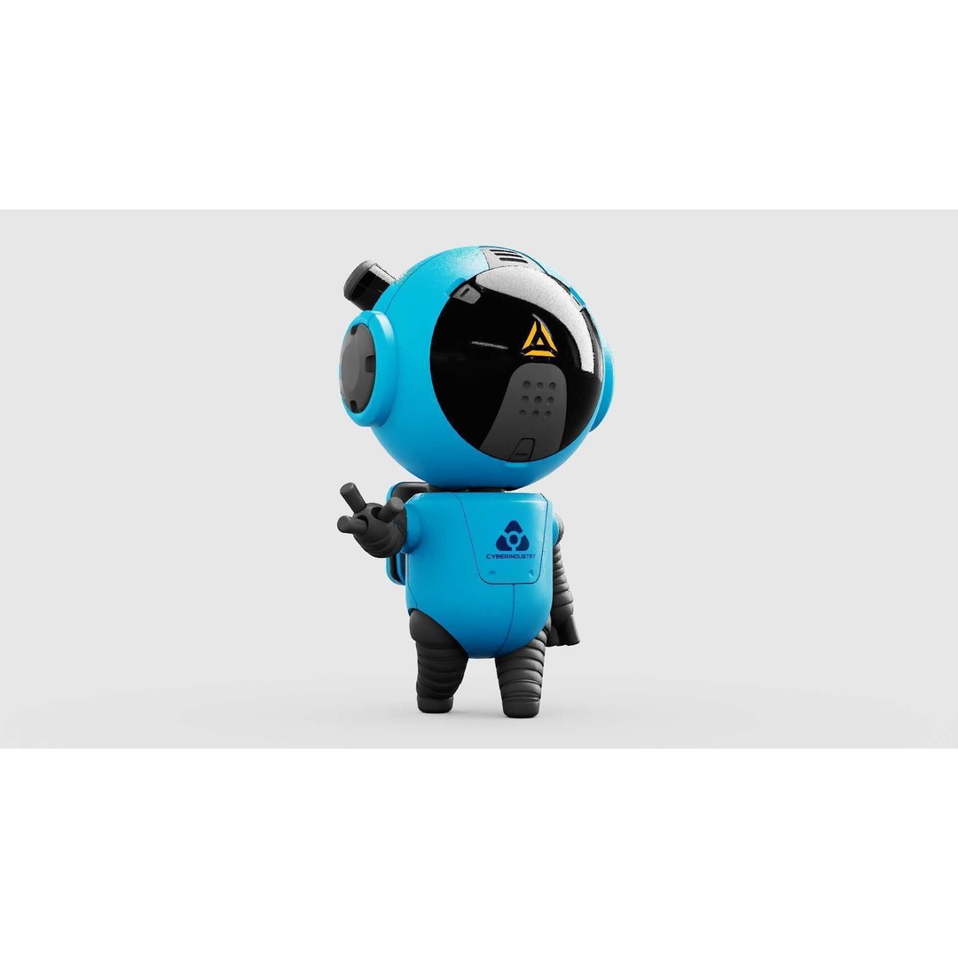 Toon Bot Echo 3D Model – Rigged Sci-Fi Character, Blender & FBX - View 30