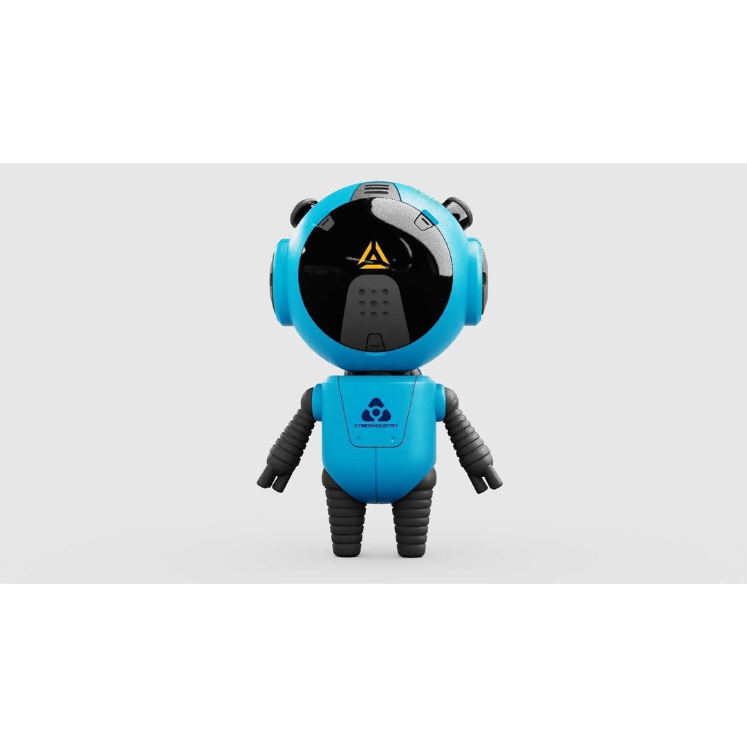 Toon Bot Echo 3D Model – Rigged Sci-Fi Character, Blender & FBX - View 31