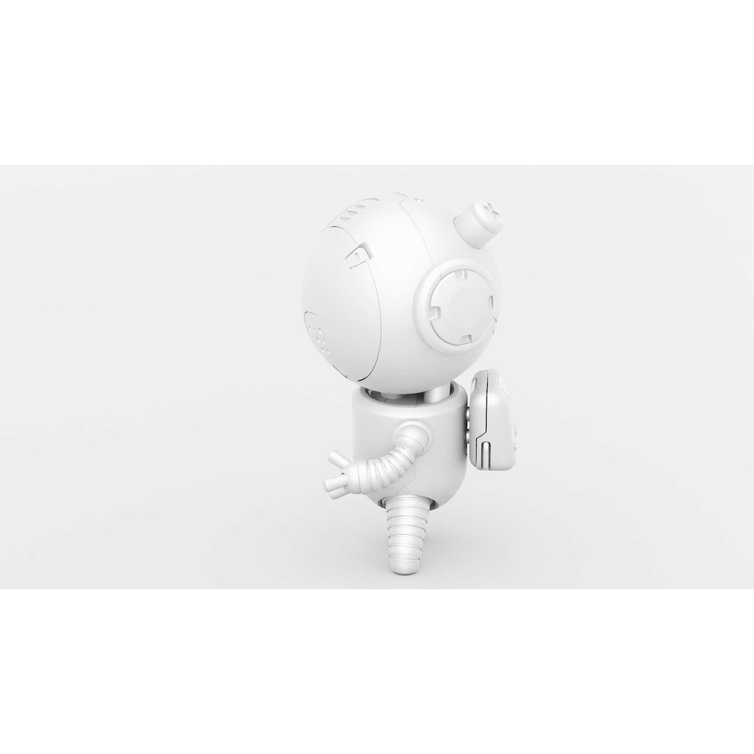 Toon Bot Echo 3D Model – Rigged Sci-Fi Character, Blender & FBX - View 33