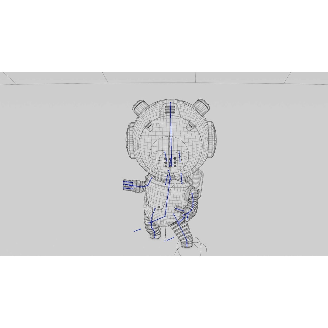 Toon Bot Echo 3D Model – Rigged Sci-Fi Character, Blender & FBX - View 37