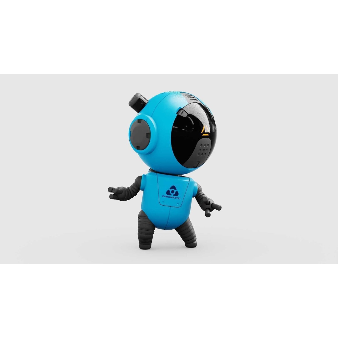 Toon Bot Echo 3D Model – Rigged Sci-Fi Character, Blender & FBX - View 5
