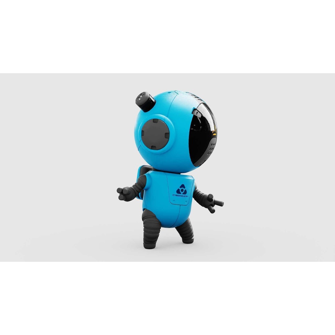Toon Bot Echo 3D Model – Rigged Sci-Fi Character, Blender & FBX - View 6