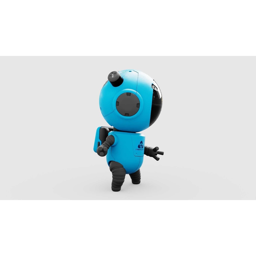 Toon Bot Echo 3D Model – Rigged Sci-Fi Character, Blender & FBX - View 7