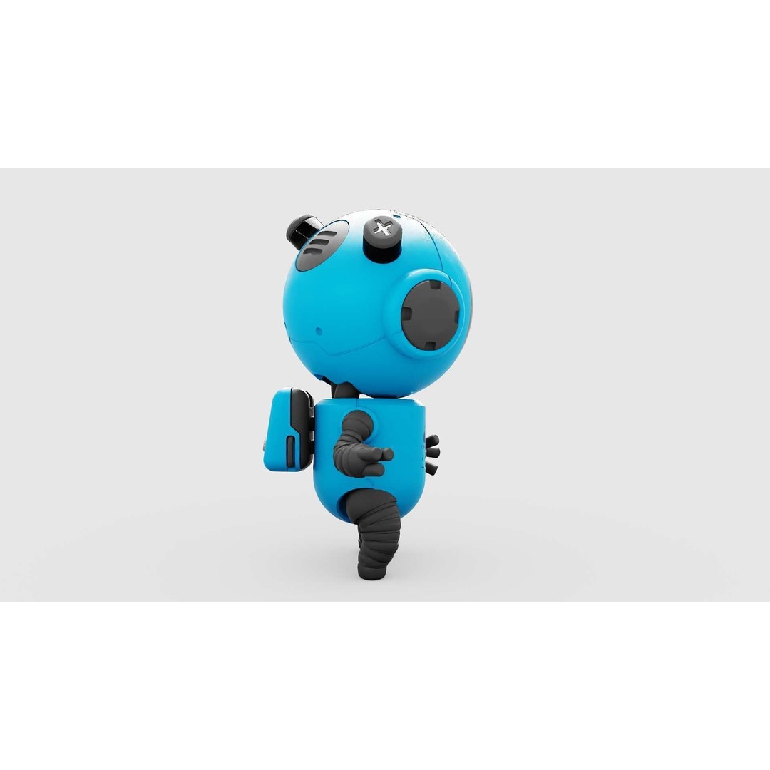 Toon Bot Echo 3D Model – Rigged Sci-Fi Character, Blender & FBX - View 8
