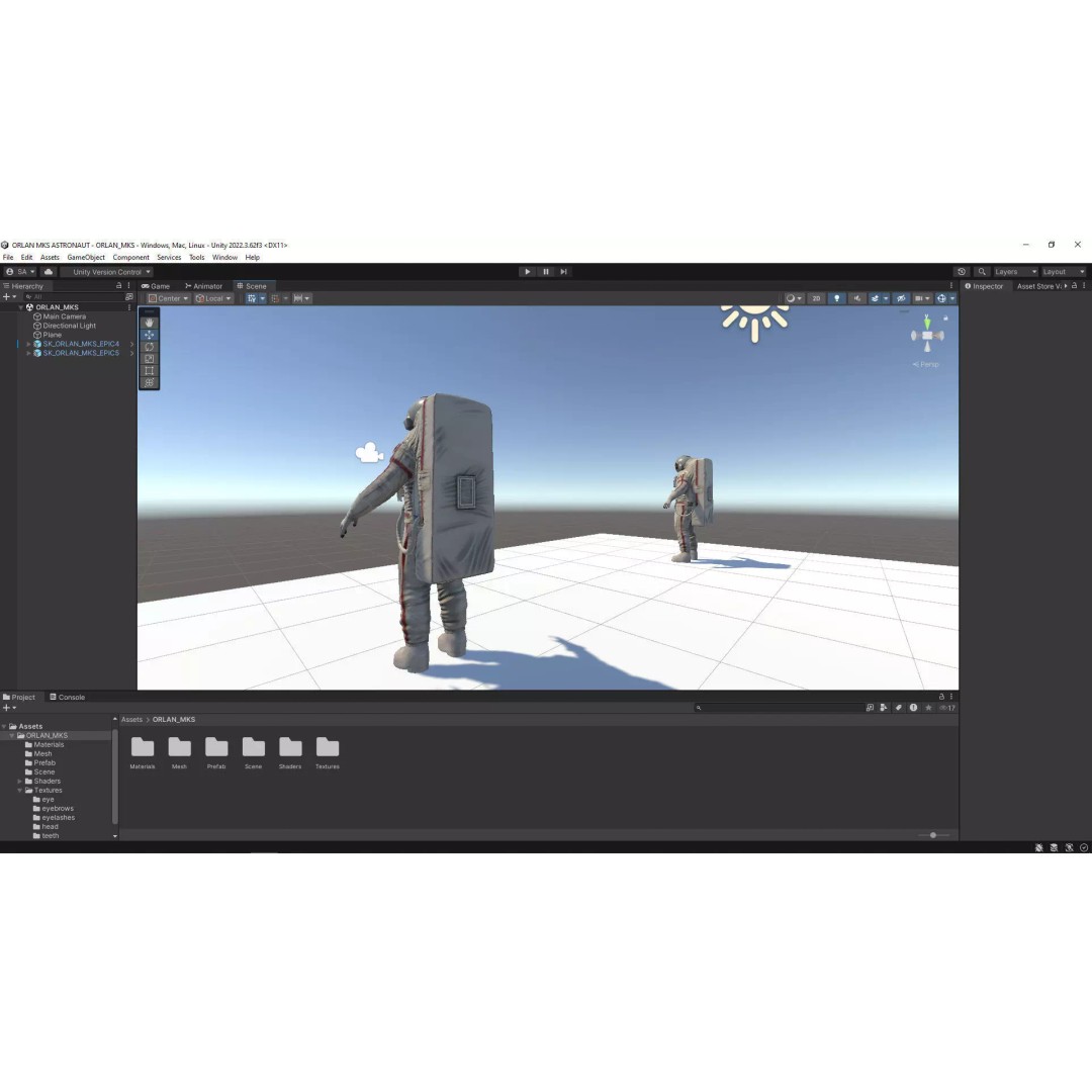 Orlan MKS Astronaut 3D Model – Low Poly Game Ready Character, FBX