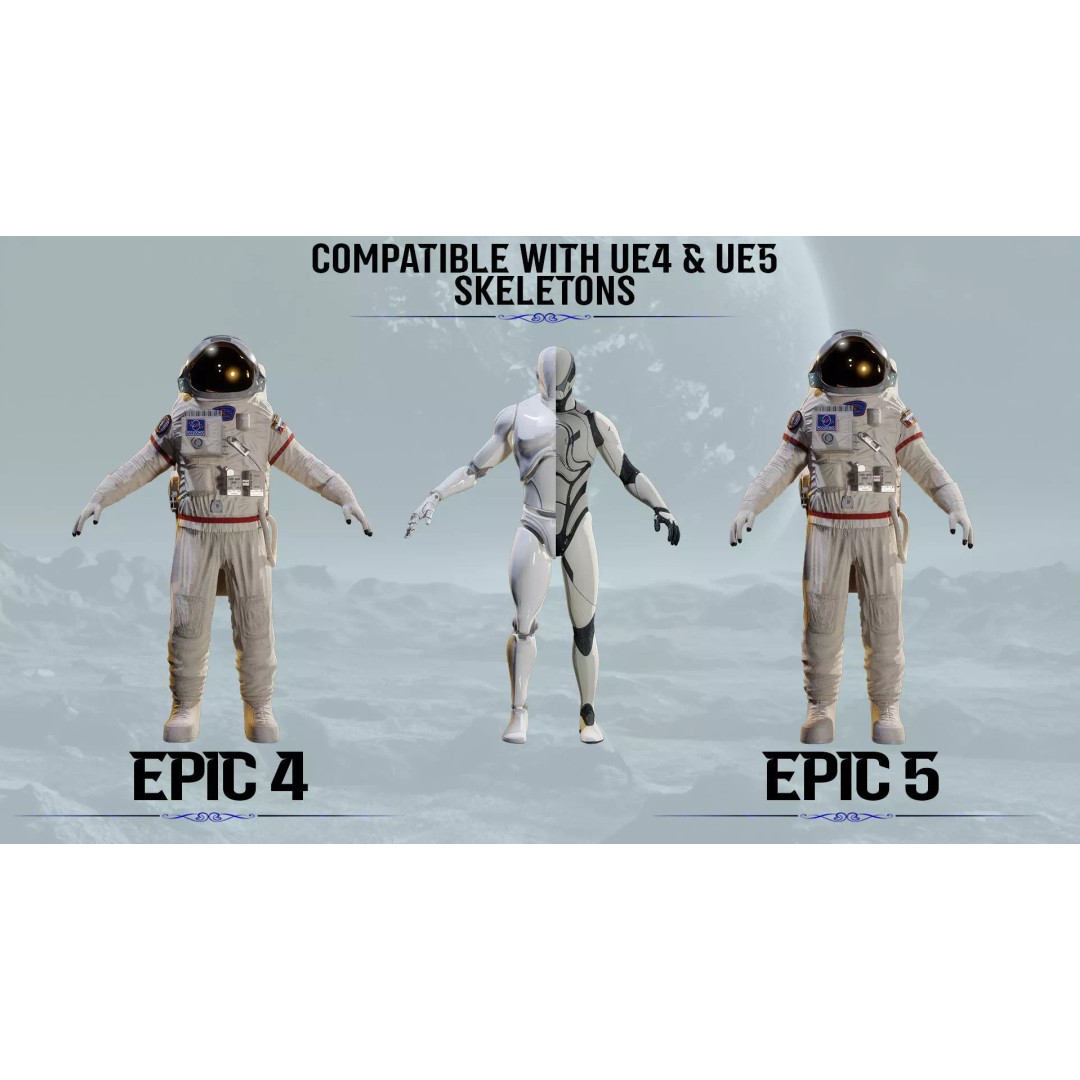 Orlan MKS Astronaut 3D Model – Low Poly Game Ready Character, FBX - View 3