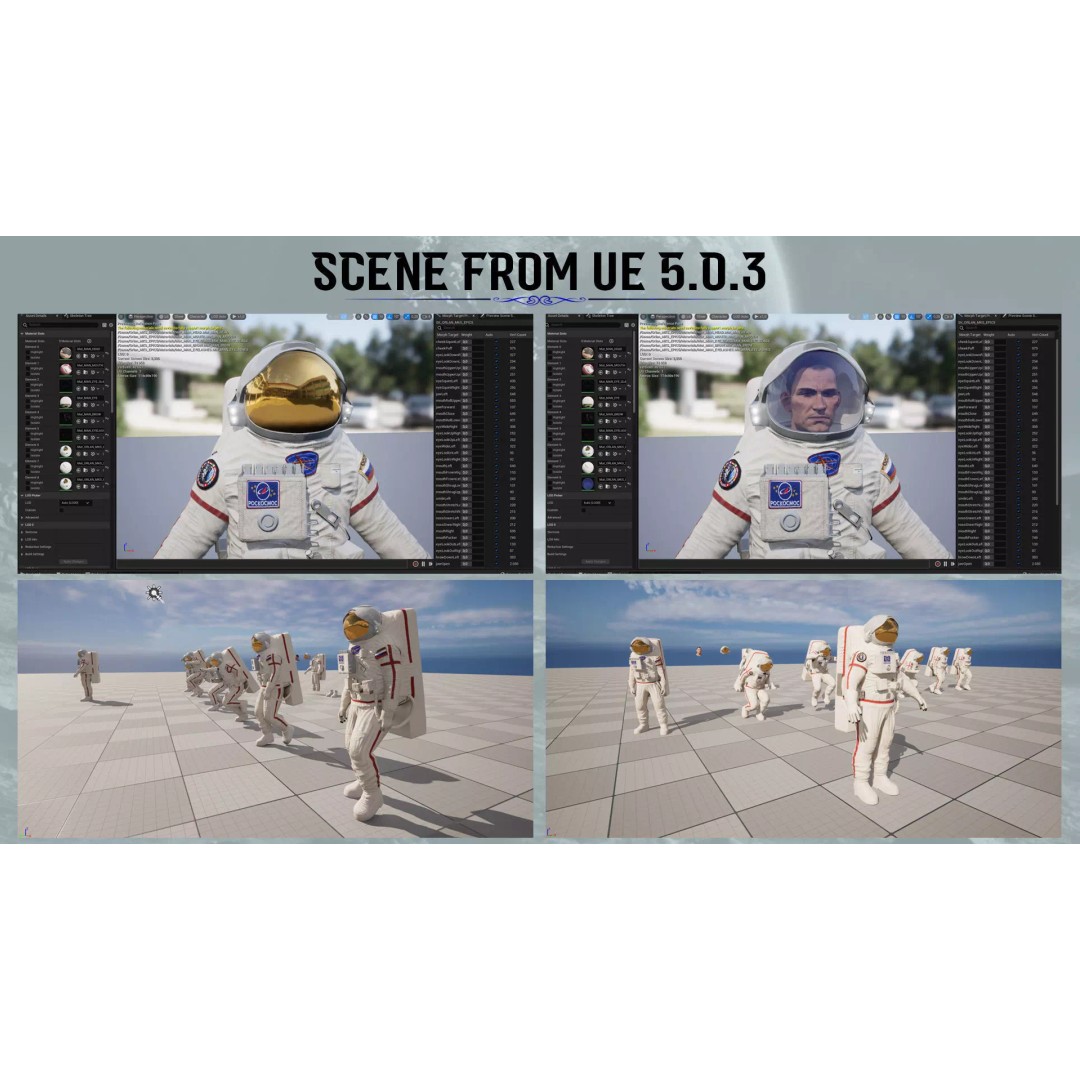 Orlan MKS Astronaut 3D Model – Low Poly Game Ready Character, FBX - View 7