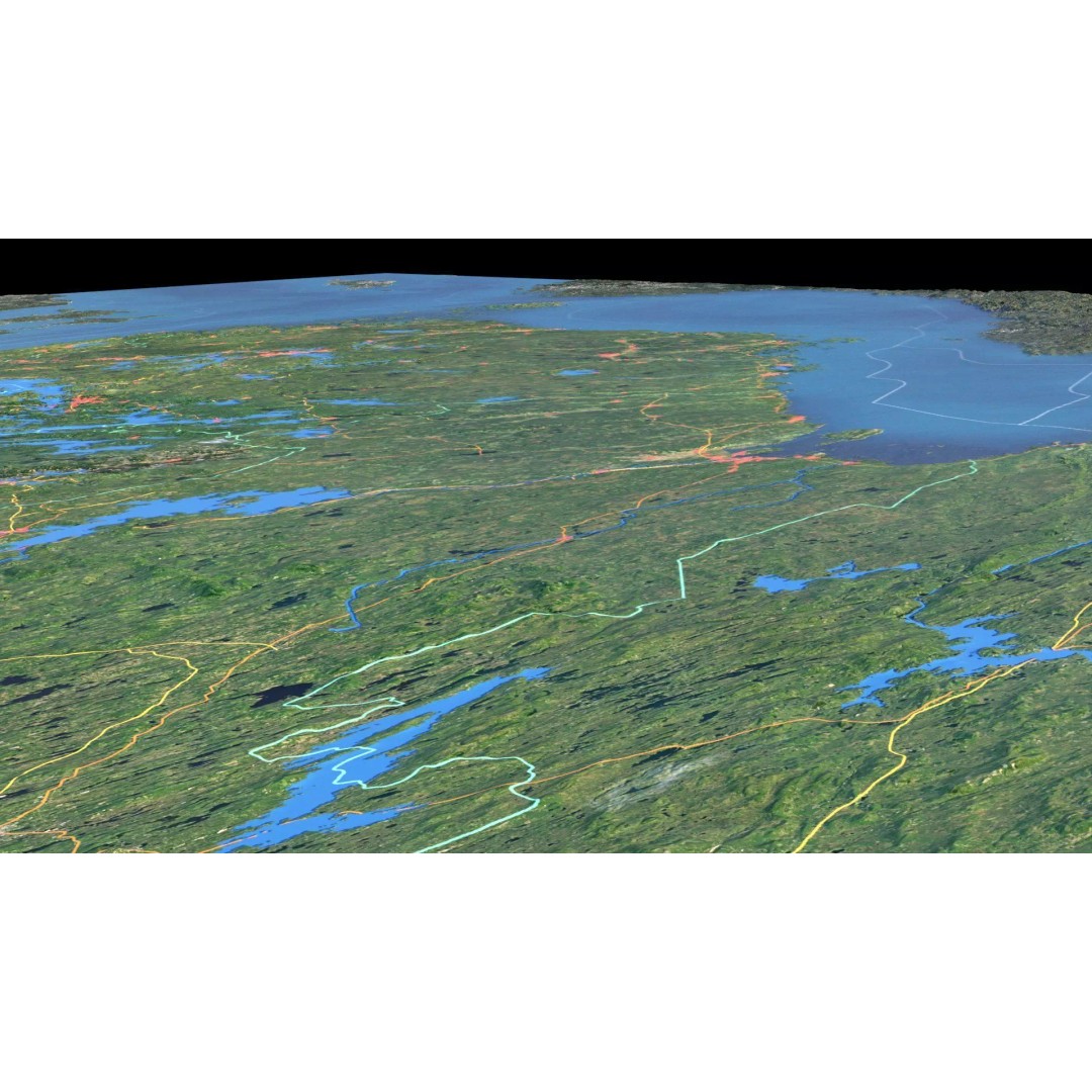 Finland Map 3D Model – Realistic Satellite Terrain, FBX, OBJ - View 10