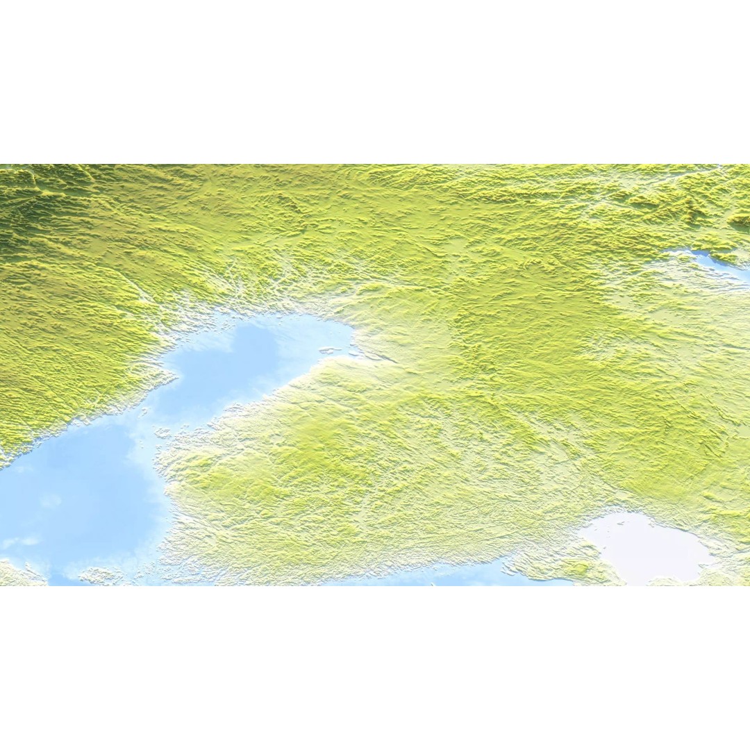 Finland Map 3D Model – Realistic Satellite Terrain, FBX, OBJ - View 11