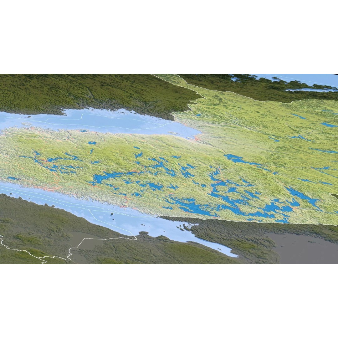 Finland Map 3D Model – Realistic Satellite Terrain, FBX, OBJ - View 15