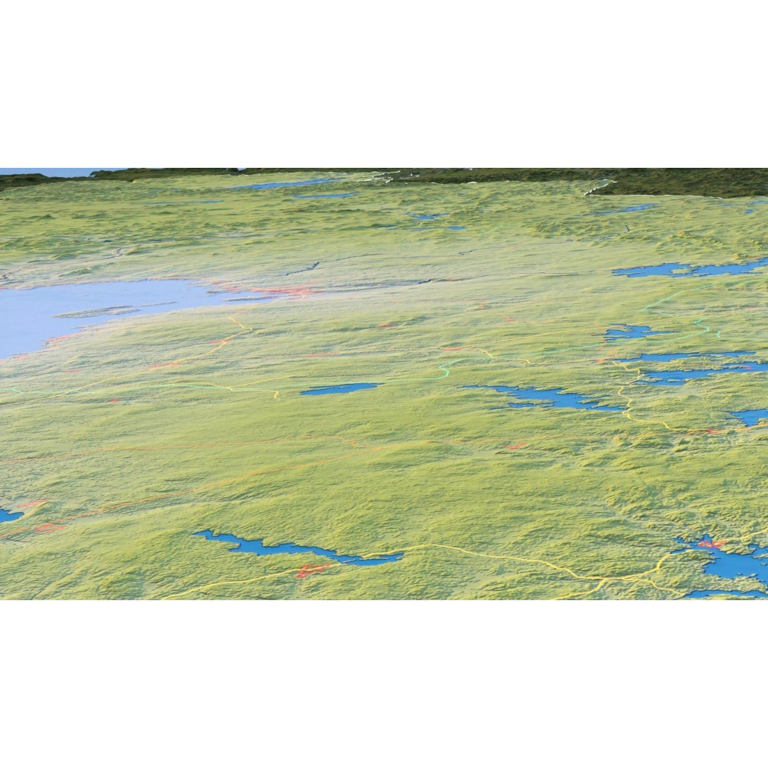 Finland Map 3D Model – Realistic Satellite Terrain, FBX, OBJ - View 18