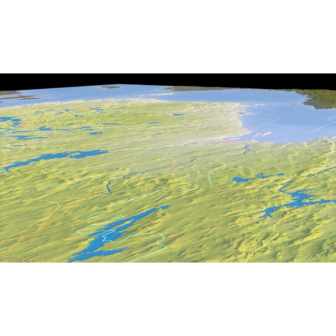 Finland Map 3D Model – Realistic Satellite Terrain, FBX, OBJ - View 19