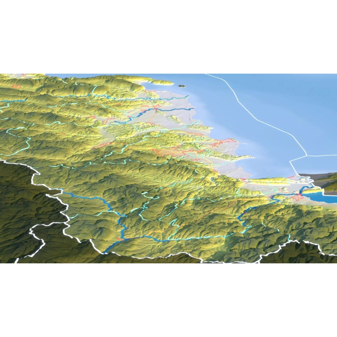 Albania Map 3D Model – 8K Realistic Terrain with DEM Data, FBX/OBJ - View 16