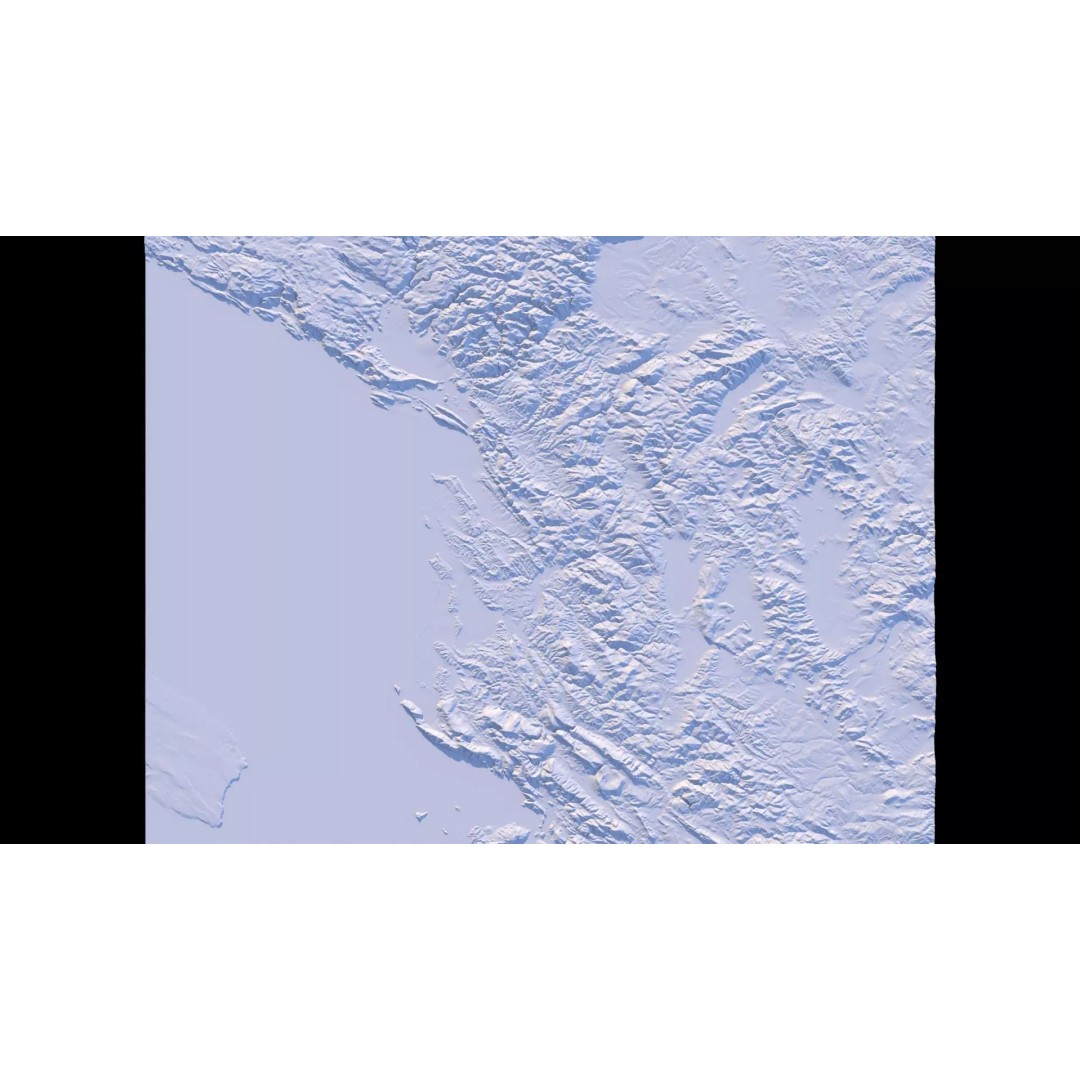 Albania Map 3D Model – 8K Realistic Terrain with DEM Data, FBX/OBJ - View 20
