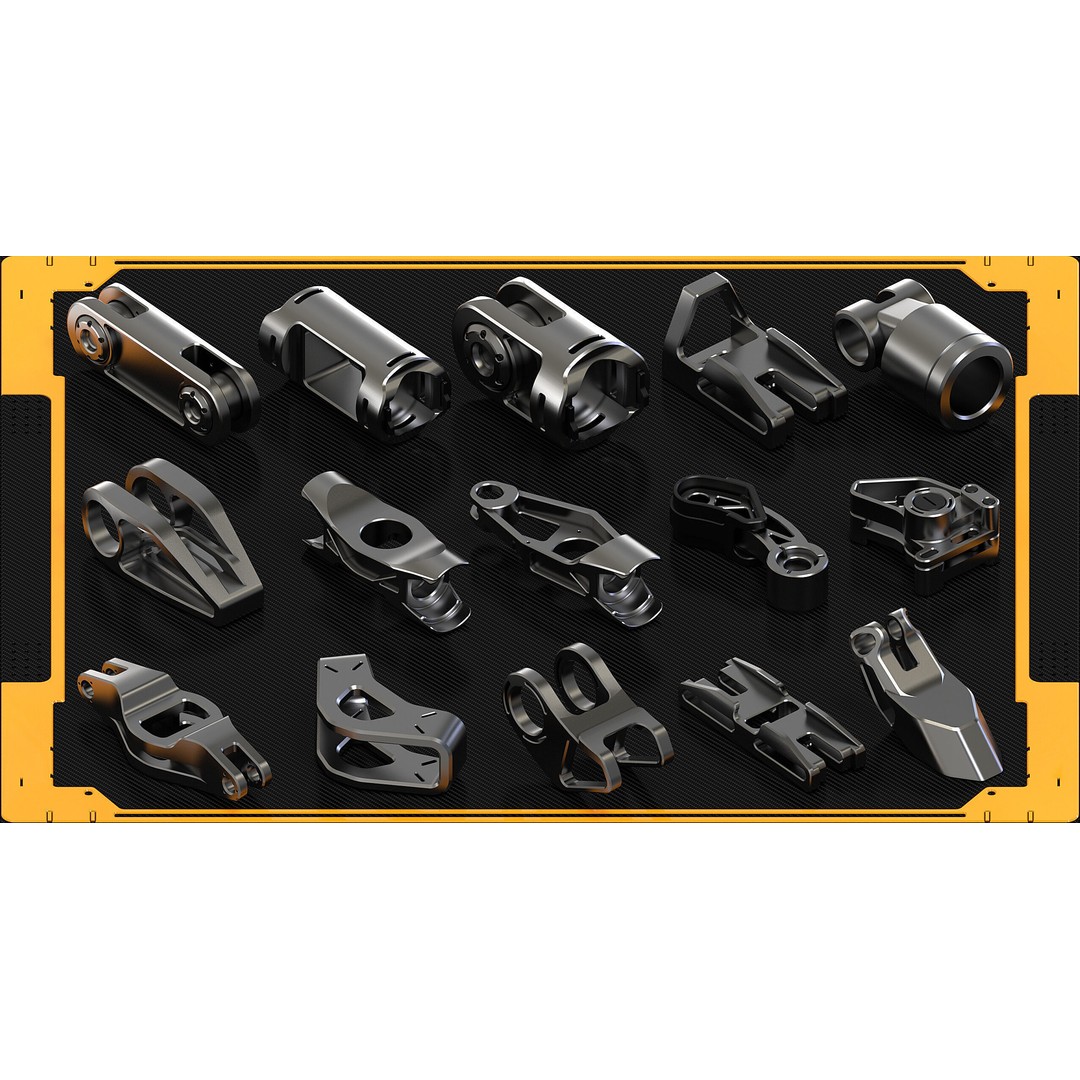 Sci-Fi Spaceship 3D Model – Hard Surface Kitbash, FBX/OBJ - View 10