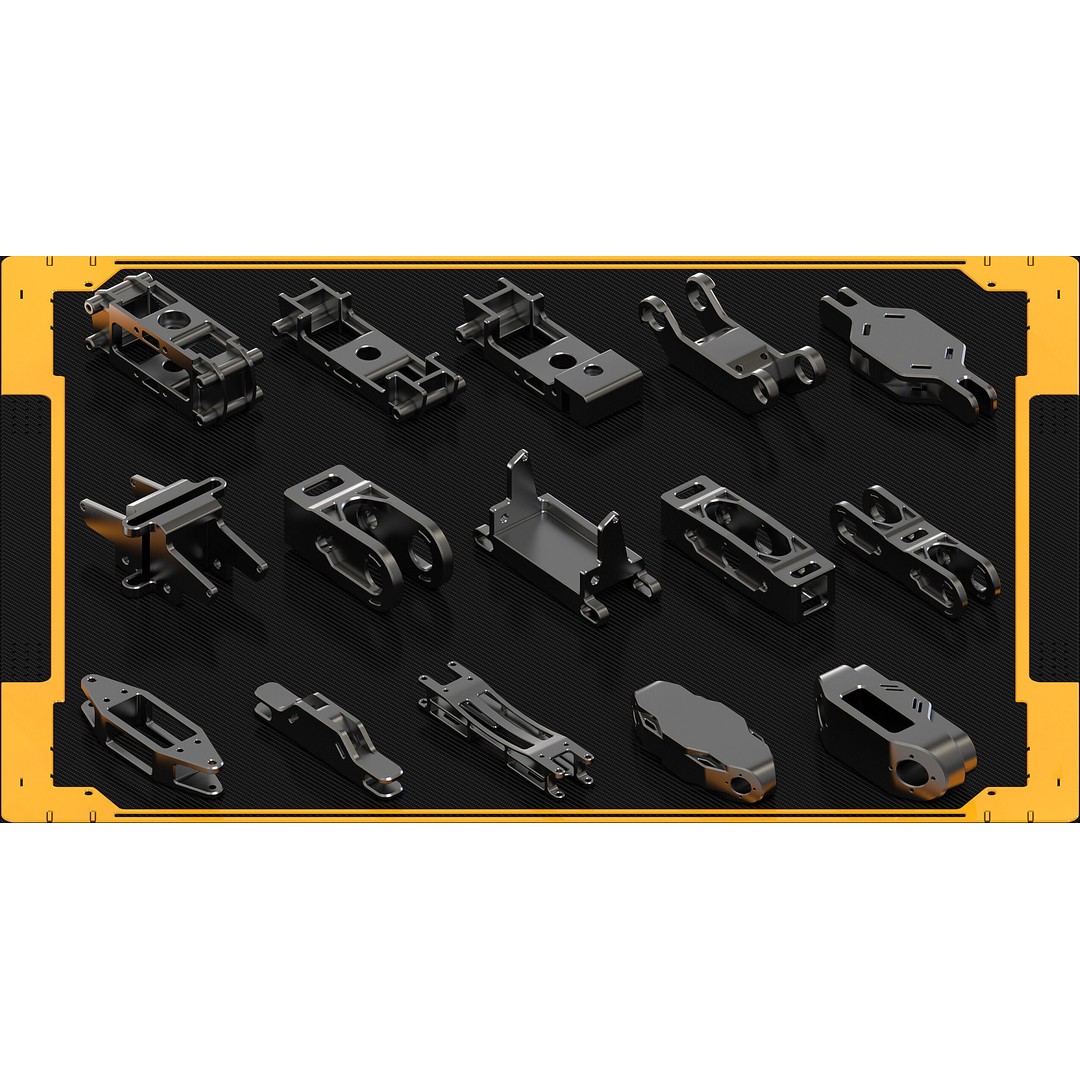 Sci-Fi Spaceship 3D Model – Hard Surface Kitbash, FBX/OBJ - View 12