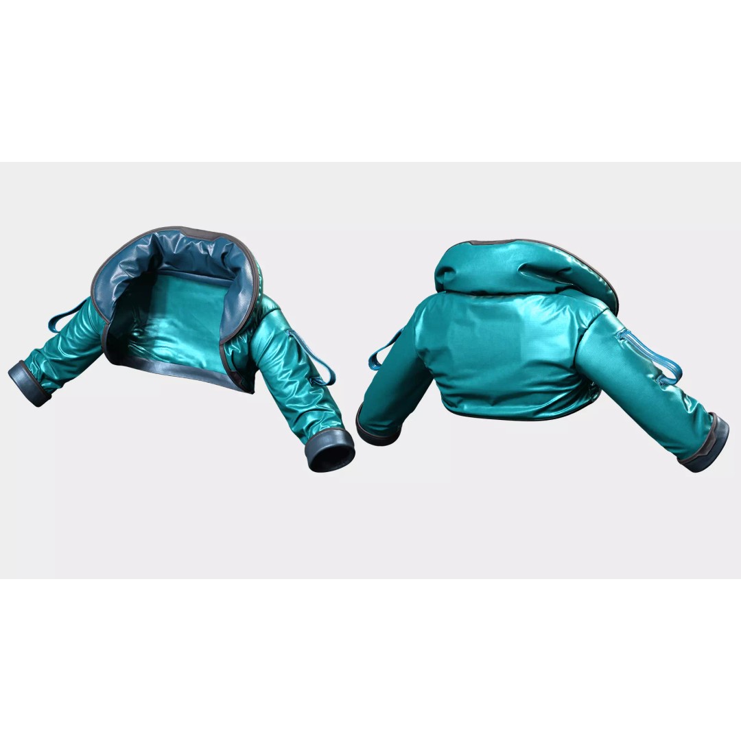 Space Explorer Jacket 3D Model – Low Poly Real-Time Outfit, FBX - View 4