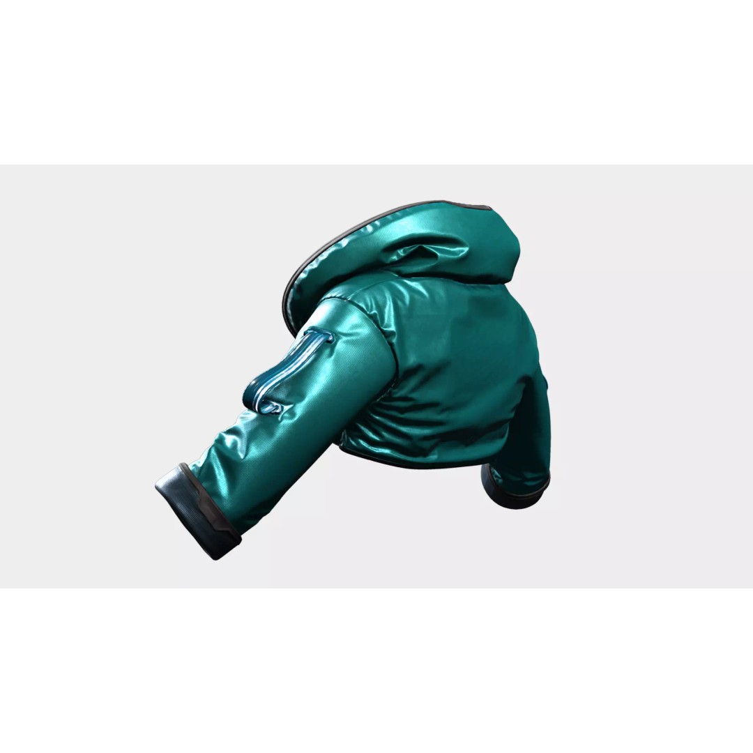 Space Explorer Jacket 3D Model – Low Poly Real-Time Outfit, FBX - View 7