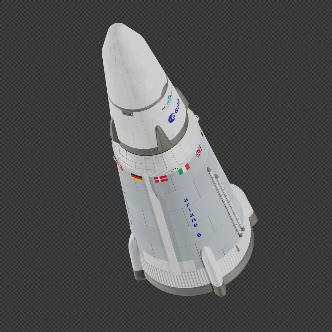 Ariane X Rocket 3D Model – Fully-Reusable Spacecraft, Blender, FBX - View 3