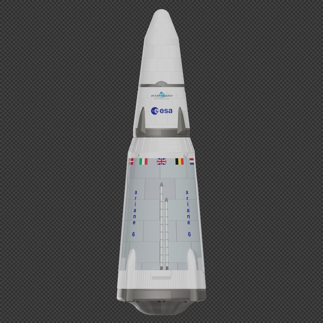 Ariane X Rocket 3D Model – Fully-Reusable Spacecraft, Blender, FBX - View 4