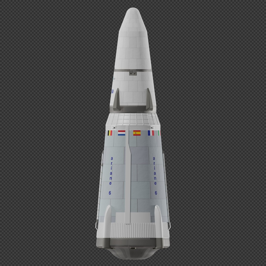 Ariane X Rocket 3D Model – Fully-Reusable Spacecraft, Blender, FBX - View 5