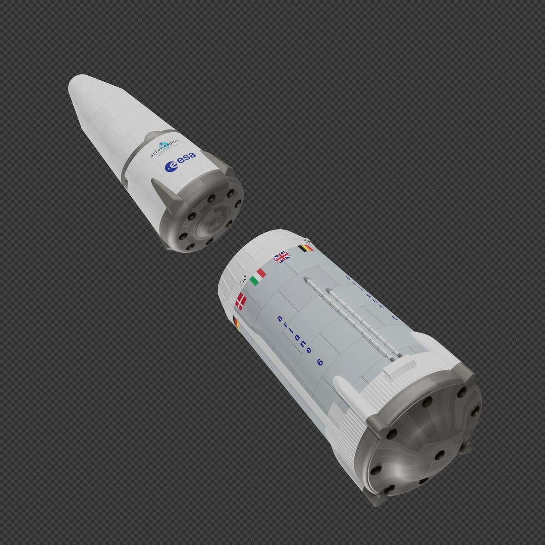 Ariane X Rocket 3D Model – Fully-Reusable Spacecraft, Blender, FBX - View 6