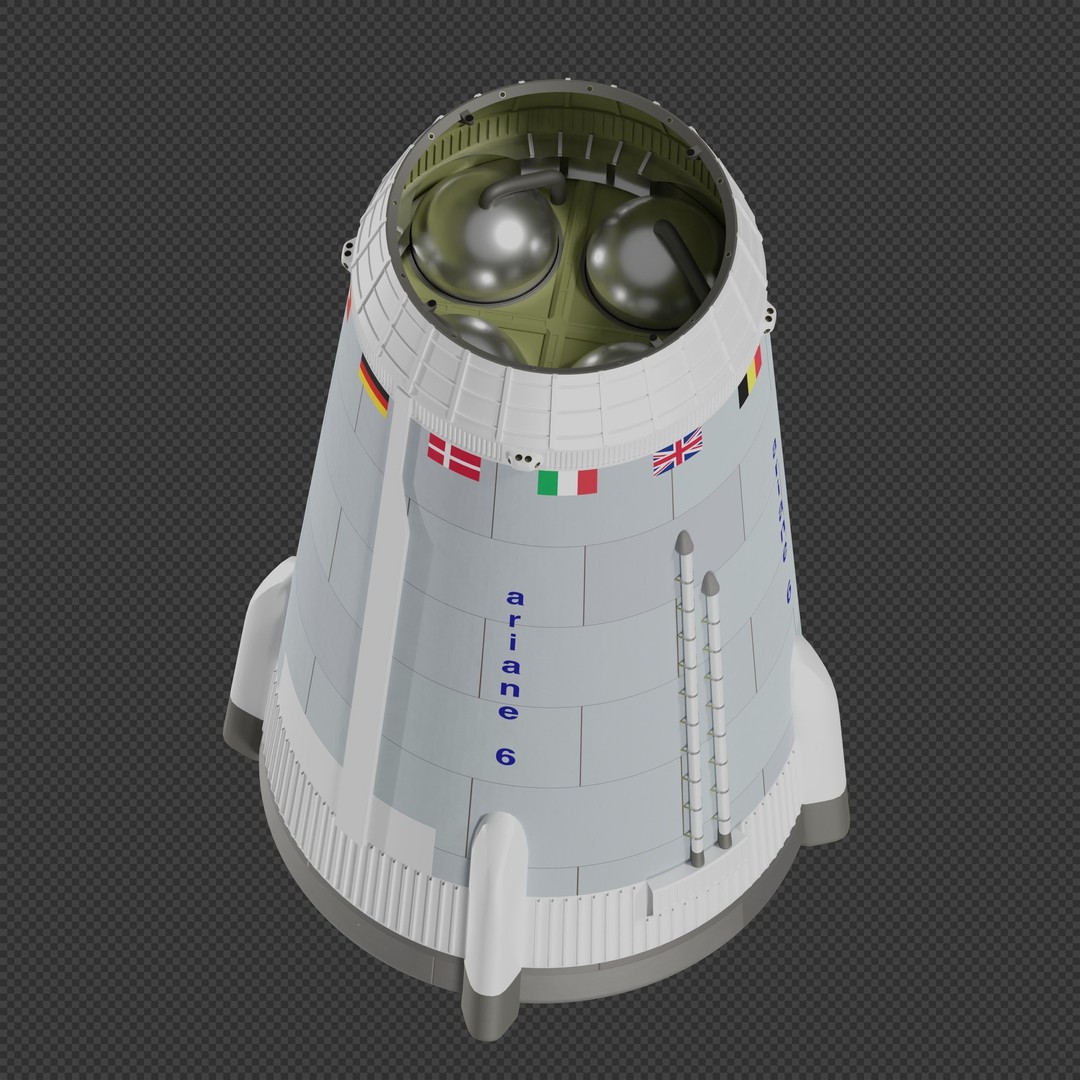 Ariane X Rocket 3D Model – Fully-Reusable Spacecraft, Blender, FBX - View 7