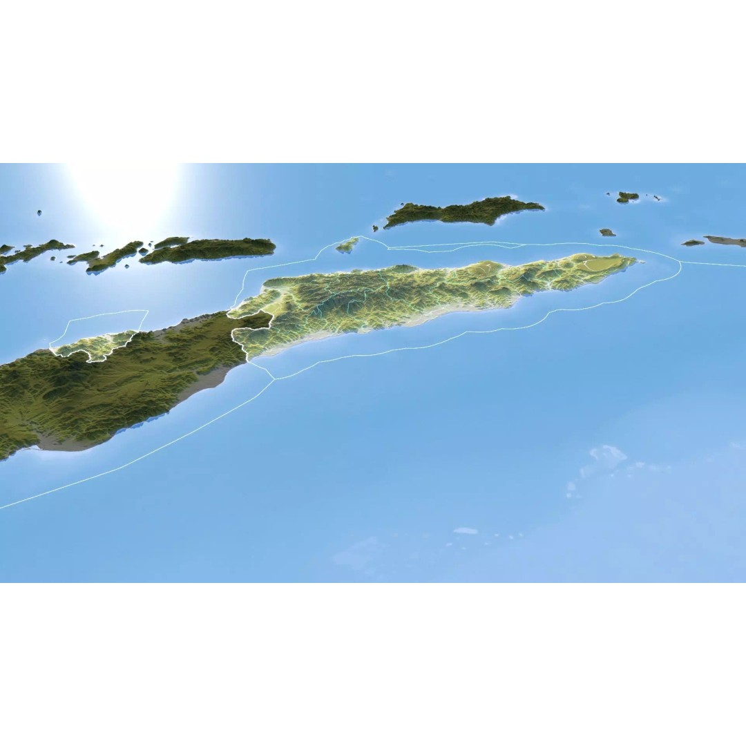 East Timor Map 3D Model – Realistic 8K Satellite Terrain, FBX, OBJ - View 13