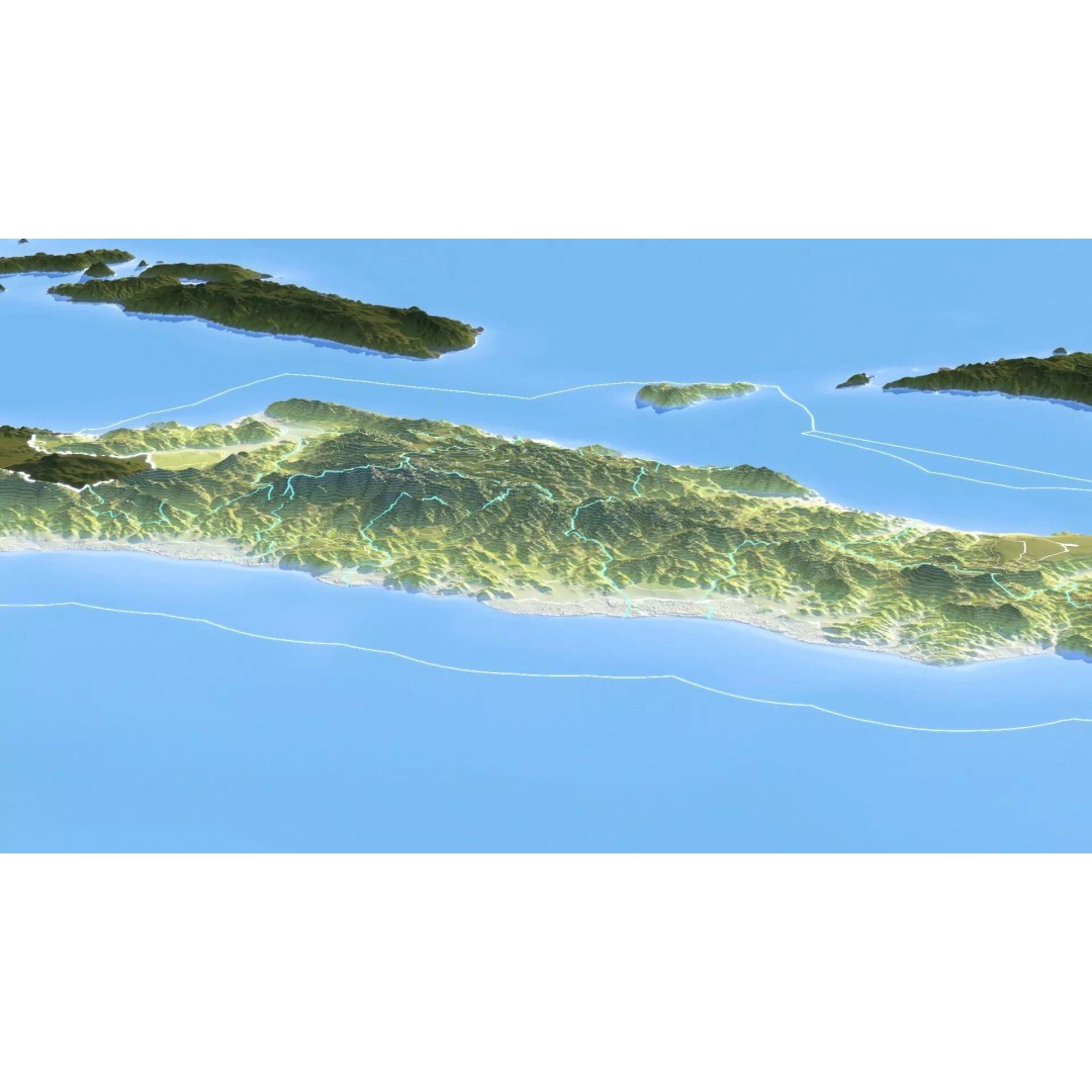 East Timor Map 3D Model – Realistic 8K Satellite Terrain, FBX, OBJ - View 15