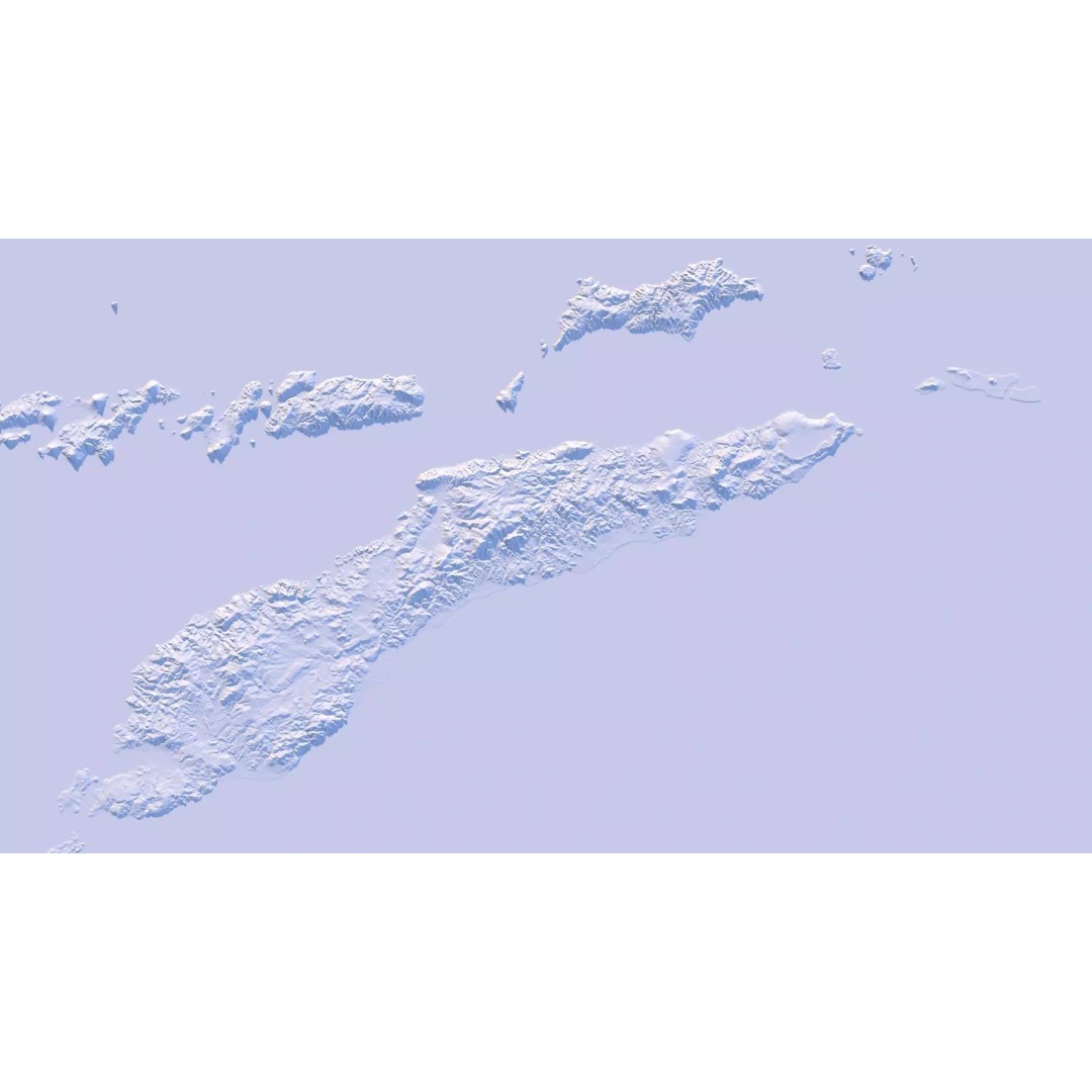 East Timor Map 3D Model – Realistic 8K Satellite Terrain, FBX, OBJ - View 21