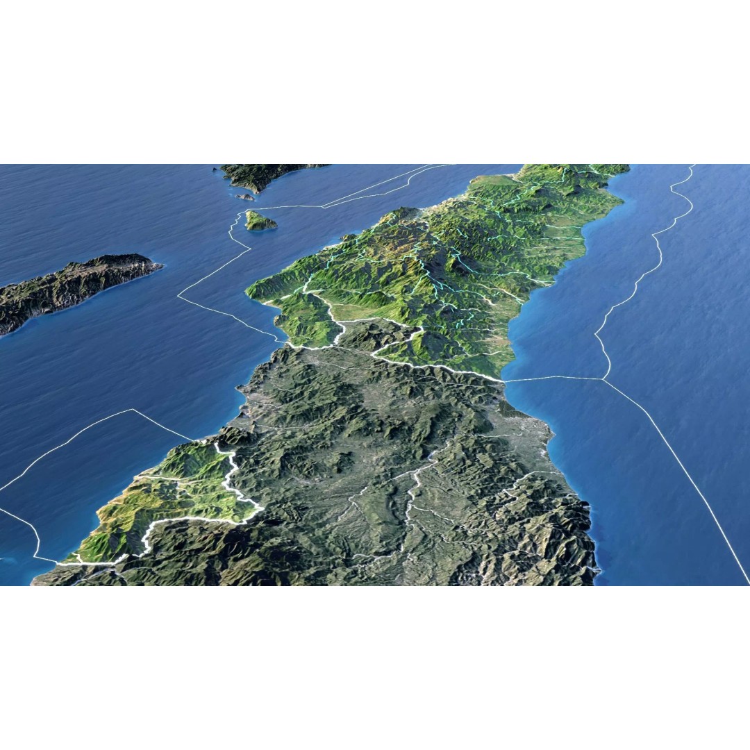 East Timor Map 3D Model – Realistic 8K Satellite Terrain, FBX, OBJ - View 5