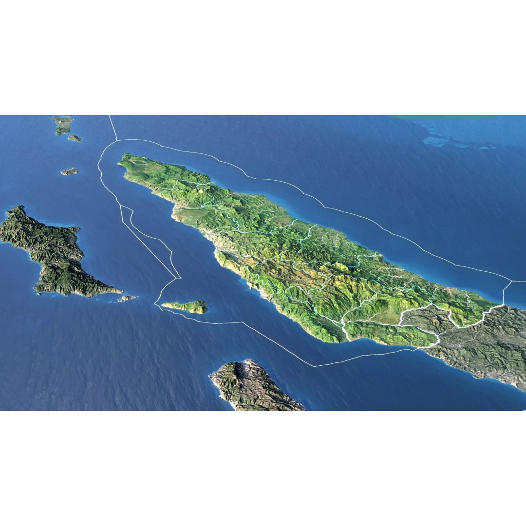 East Timor Map 3D Model – Realistic 8K Satellite Terrain, FBX, OBJ - View 7