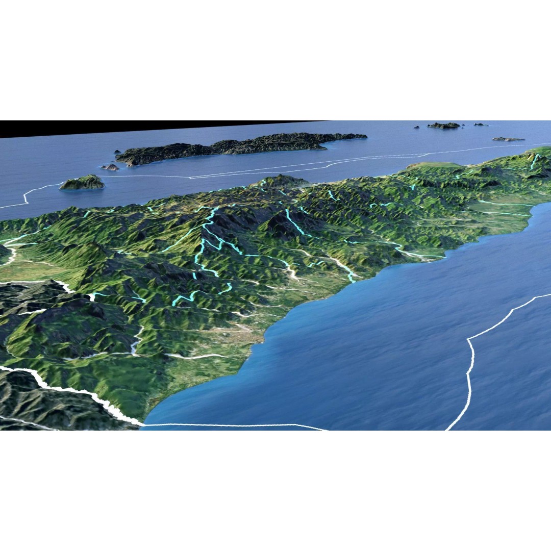 East Timor Map 3D Model – Realistic 8K Satellite Terrain, FBX, OBJ - View 9