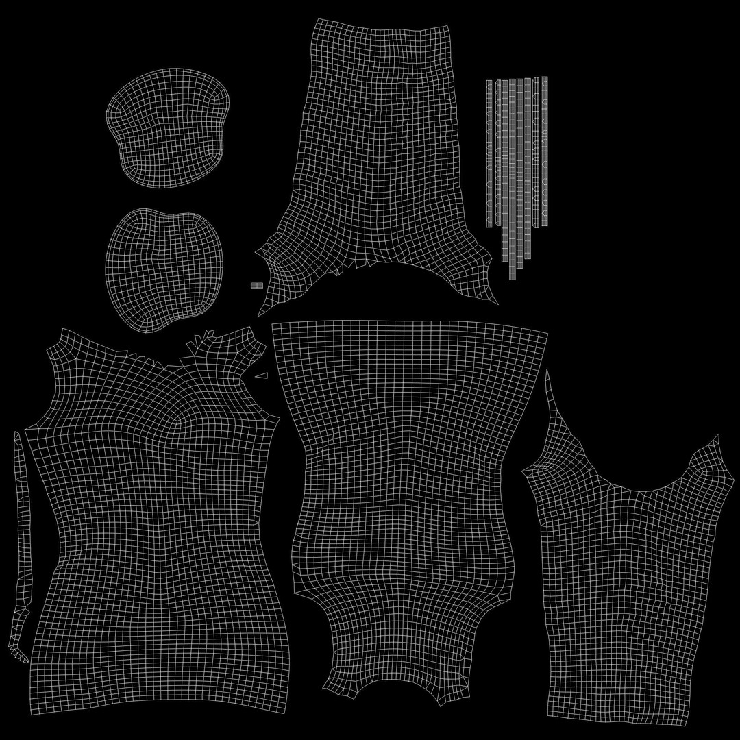 Futuristic Space Secretary Uniform 3D Model – Low Poly Game Asset, FBX