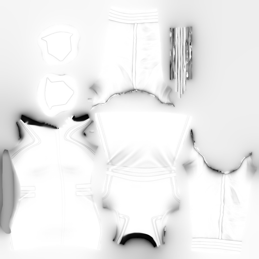 Futuristic Space Secretary Uniform 3D Model – Low Poly Game Asset, FBX - View 14