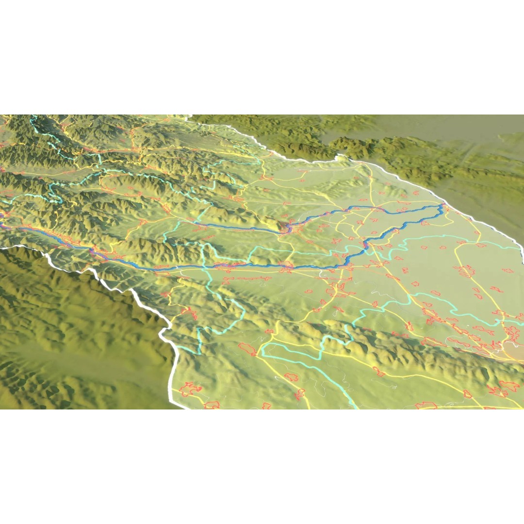 Slovakia Map 3D Model – Realistic Satellite Terrain, 14K Textures - View 16