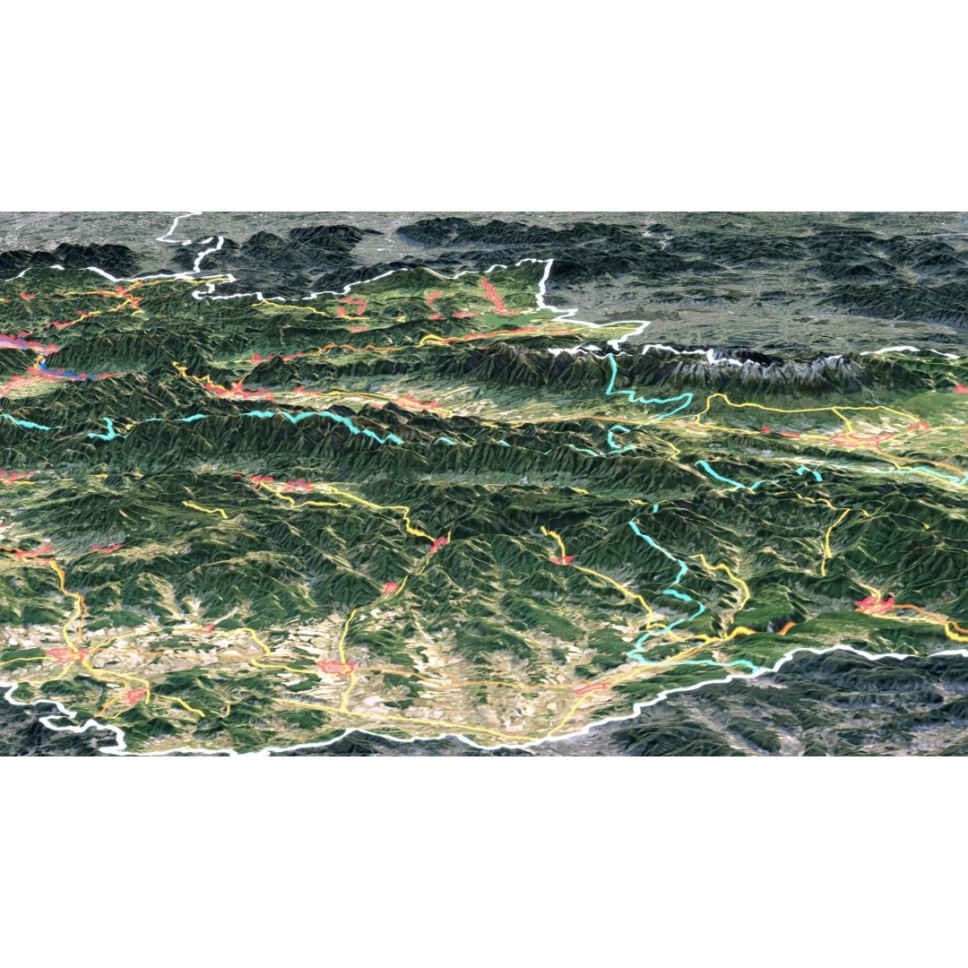 Slovakia Map 3D Model – Realistic Satellite Terrain, 14K Textures - View 6