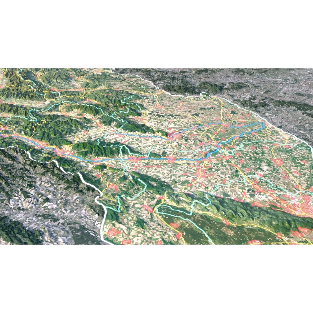 Slovakia Map 3D Model – Realistic Satellite Terrain, 14K Textures - View 7